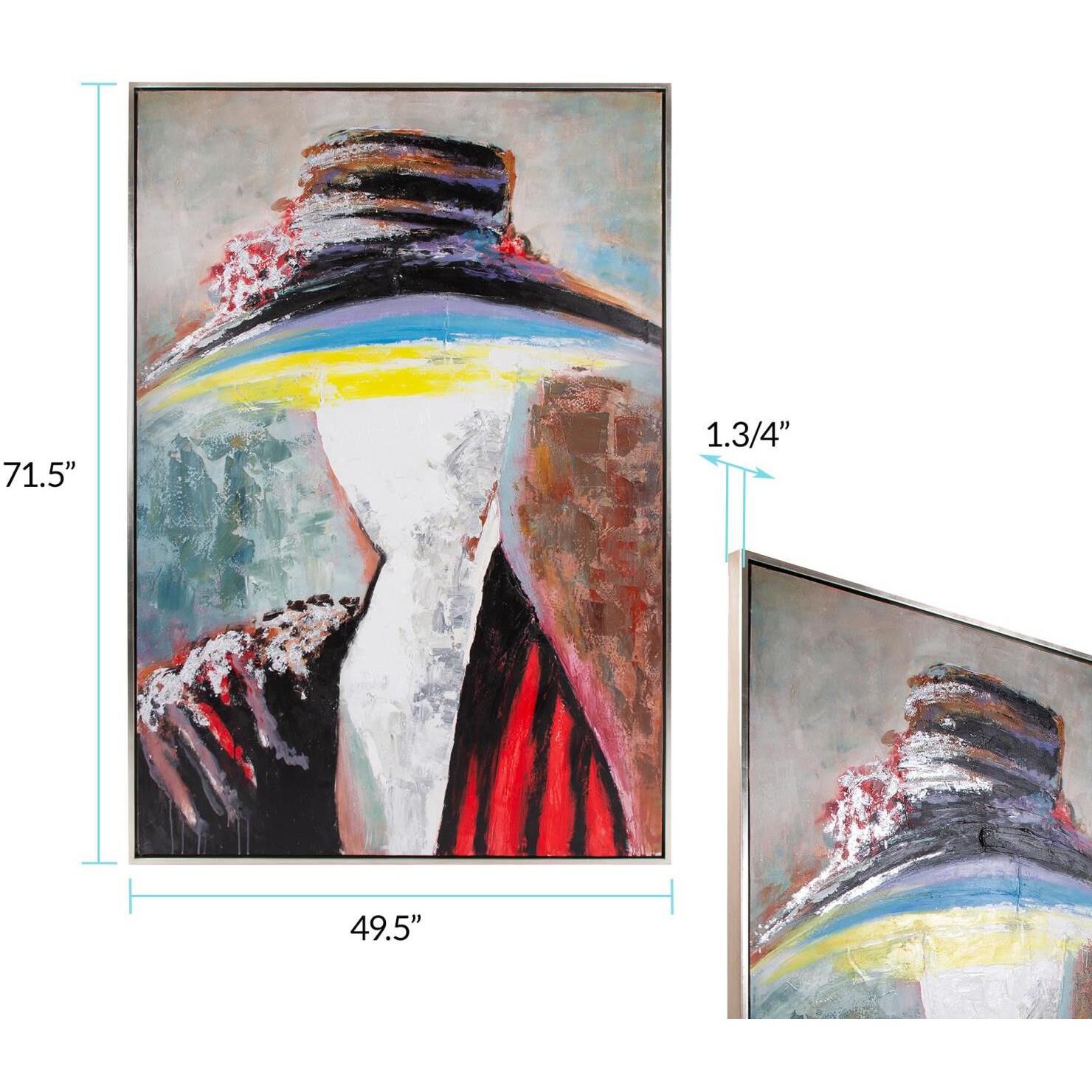 Lady Marta 71 X 49 inch Hand Painted Wall Art